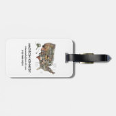 米国の州のコラージュ ラゲッジタグ (裏面横)