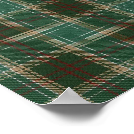 米国の州タータンチェック – ミシガン – デジタルダウンロード ポスター (角)