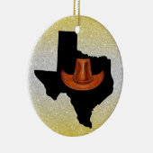 米国の州テキサス州 – 戻る セラミックオーナメント (右)