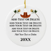 米国の州テキサス州 – 戻る セラミックオーナメント (裏面)