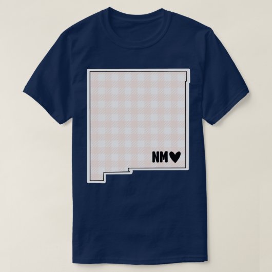 米国の州ニューメキシコのピンクプライド Tシャツ (デザイン正面)