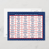 米国の州大文字はがき ポストカード (正面/裏面)