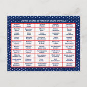 米国の州大文字はがき ポストカード (正面)