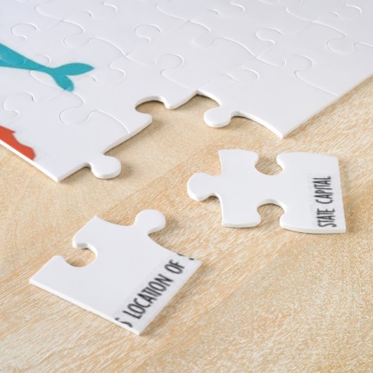 米国の州統一されたマップ子供へ ジグソーパズル (側面)