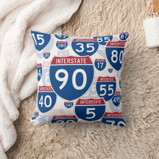 米国の州間幹線道路のシンボルや象徴 クッション (ブランケット)