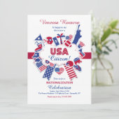 米国の市民の国有化のパーティの招待状 招待状 (スタンド正面)