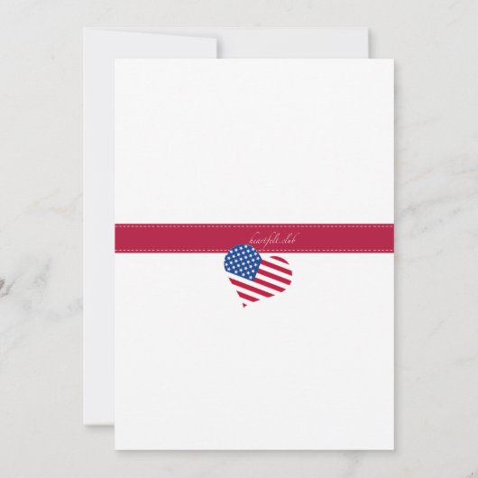 米国の市民の国有化のパーティの招待状 招待状 (裏面)