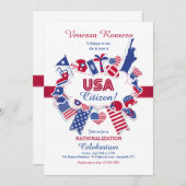 米国の市民の国有化のパーティの招待状 招待状 (正面/裏面)