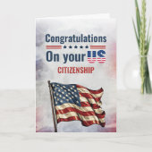 米国の市民権を持つニューアメリカ市民の皆さん、おめでとう カード (正面)