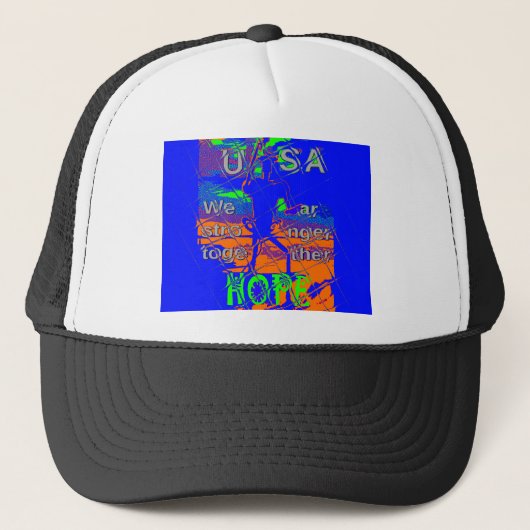 米国の希望:愛国心の強いデザイン キャップ (正面)