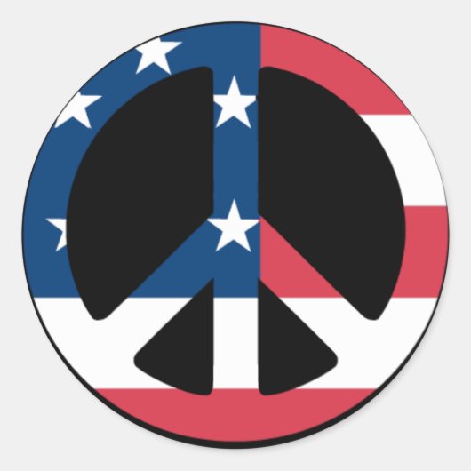 米国の平和サイン ラウンドシール (正面)