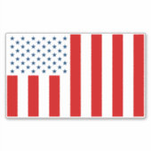 米国の平和国旗 シール (正面)