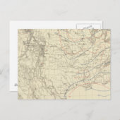 米国の平均温度 ポストカード (正面/裏面)