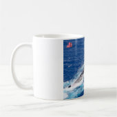 米国の弾道ミサイル潜水艦 – SSBN-741マグカップ コーヒーマグカップ (左)