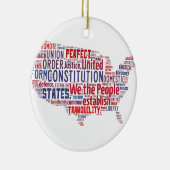米国の形の米国の憲法 セラミックオーナメント (右)