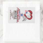 米国の忠誠の誓い 長方形シール (バッグ)