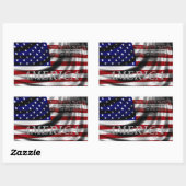 米国の忠誠旗の誓約 長方形シール (シート)