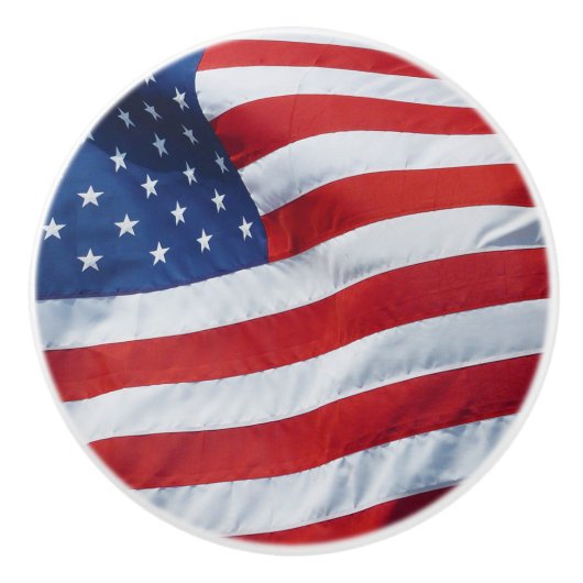 米国の愛国国旗 – アメリ誇りを持ったカ セラミックノブ (正面)