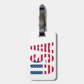 米国の愛国心が強い荷物のラベル ラゲッジタグ (裏面縦)