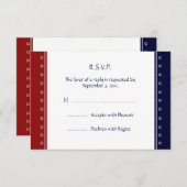 米国の愛国心が強い軍の招待状RSVPの応答カード 出欠カード (正面/裏面)