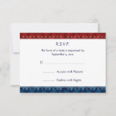 米国の愛国心が強い軍の招待状RSVPの応答カード 出欠カード (正面)