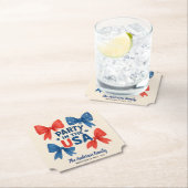 米国の愛国心のパーティー7月4日カスタム ペーパーコースター (インサイチュ)