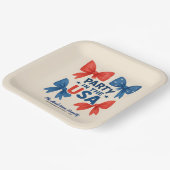 米国の愛国心のパーティー7月4日カスタム ペーパープレート (傾斜あり)