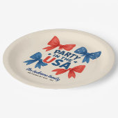 米国の愛国心のパーティー7月4日カスタム ペーパープレート (アングル)