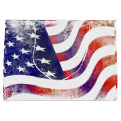 米国の愛国心の強い7月4日 ラージペーパーバッグ (正面)