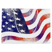 米国の愛国心の強い7月4日 ラージペーパーバッグ (裏面)