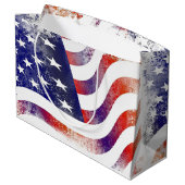 米国の愛国心の強い7月4日 ラージペーパーバッグ (裏面アングル)