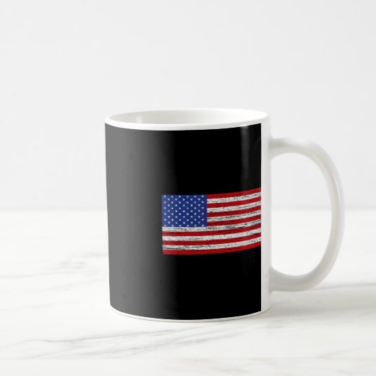 米国の愛国心を持つ7月4日の米国国旗 コーヒーマグカップ (右)
