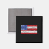 米国の愛国心を持つ7月4日の米国国旗 マグネット (正面/裏面)