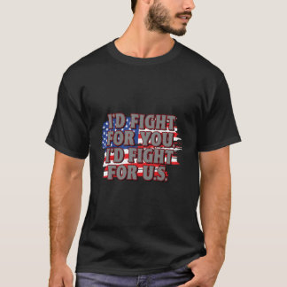 米国の愛国心アメリカのためのIdの戦い Tシャツ