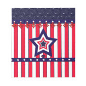 米国の愛国的お祝いの祝日 ノートパッド (正面)