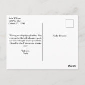 米国の愛国的なジェット戦闘機誕生日 ポストカード (裏面)