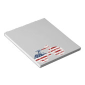 米国の愛国的な国旗の自転車 ノートパッド (アングル)