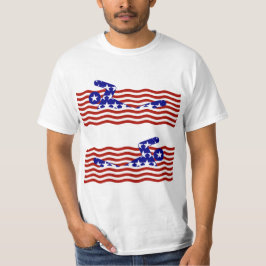 米国の愛国的な水泳スポーツ Tシャツ