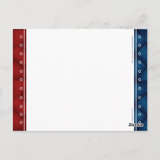 米国の愛国的な軍隊パーティー表ナンバーカード ポストカード (裏面)