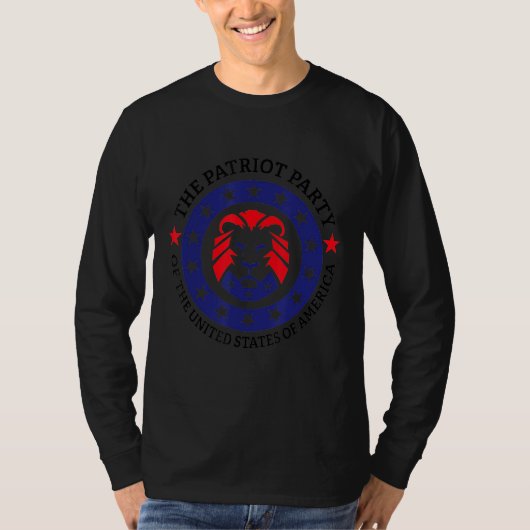 米国の愛国者パーティーサークル保守派の愛国者 Tシャツ (正面)