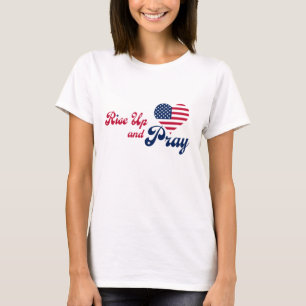 米国の愛国T祈シャツに対してRise Up & For USA Tシャツ