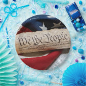 米国の憲法と国旗 ペーパープレート (パーティー)