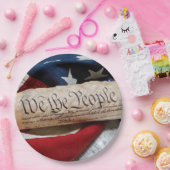 米国の憲法と国旗 ペーパープレート (パーティー)