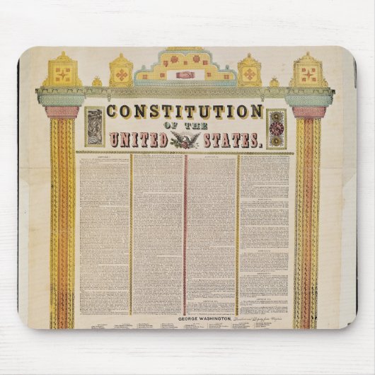 米国の憲法 マウスパッド (正面)