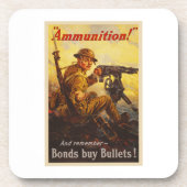 米国の戦時公債の弾薬WWIプロパガンダ コースター (正面)