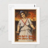 米国の戦時公債は速いWWIのプロパガンダそれを終えよう ポストカード (正面/裏面)