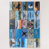 米国の戦略爆撃機の航空機「モンタージュ」 ジグソーパズル (縦)