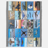 米国の戦略爆撃機の航空機「モンタージュ」 フリースブランケット (正面)