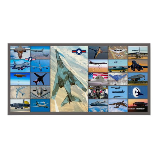 米国の戦略爆撃機の航空機「モンタージュ」 ポスター (正面)