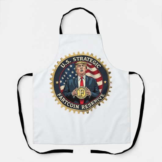 米国の戦略的なFartcoin Reserve暗号トランプおもしろい エプロン (正面)